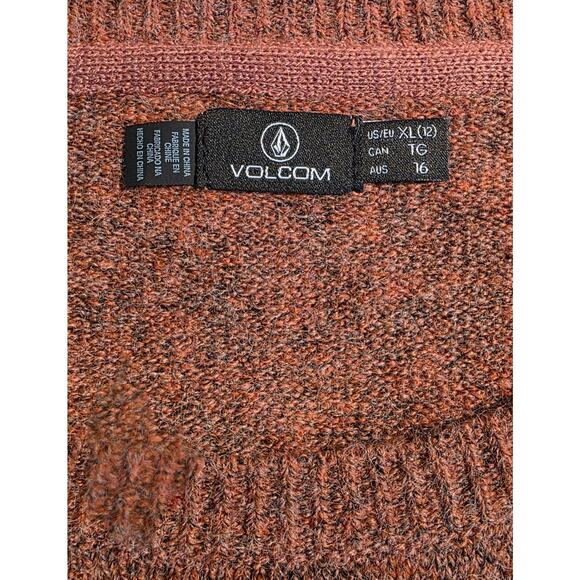 VOLCOM Women's‎ Pull Over Crewneck Sweater XL NWT Rust - Picture 3 of 6